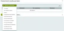 Обмеження в службах доставки Бітрікс D7 службах