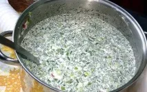 Окрошка на кефірі з ковбасою класичнийрецепт з покроковими фото кефірі