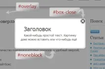 Простий блок, що випадає, оверлей з jQuery випадає