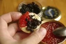 Рецепти качка в духовці, салат з куркою, крекер, ікра, горілка та чача крекер