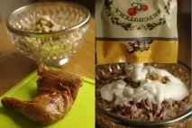 Рецепти качка в духовці, салат з куркою, крекер, ікра, горілка та чача крекер