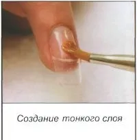 Викладання гелю на тіпсах нігтя