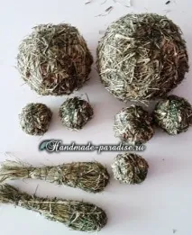 Зайці та кролики із сіна та соломи соломи
