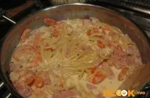 Карбонара з креветками – рецепт з фото приготування пасти у вершковому соусі рецепт