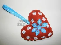 Іграшка на ялинку - Серце зі сніжинкою, майстер - клас з фото, покроково іграшка