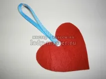 Іграшка на ялинку - Серце зі сніжинкою, майстер - клас з фото, покроково серце
