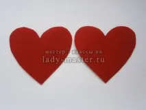 Іграшка на ялинку - Серце зі сніжинкою, майстер - клас з фото, покроково серце