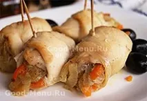 Курячі рулетики з начинкою - рецепт з покроковими фото начинкою