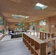 Лісове життя в унікальному японському будинку Dynamic Dual-Material Japanese Residence лісове
