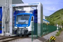 Устаткування для миття рухомого складу (поїздів, вагонів) поїздів