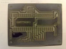 Перший досвід виготовлення друкованої плати (ATmega16) друкованої