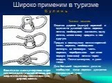 Презентація на тему Туристичні вузли, їх значення та застосування туристичні