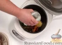 Рецепт Феттучині зі свининою та овочами (у мультиварці) на додати