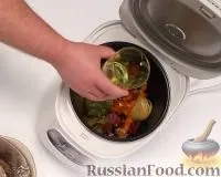 Рецепт Феттучині зі свининою та овочами (у мультиварці) на мультиварці