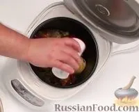 Рецепт Феттучині зі свининою та овочами (у мультиварці) на додати