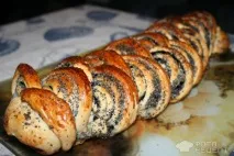Рецепт Косичка з маком, рулет із дріжджового тіста. дріжджового