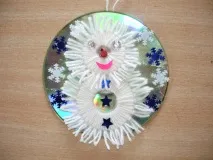 Сніговик на CD картон