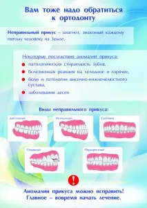 Вам також треба звернутися до ортодонту - плакат для стоматології (А2) - Магазин стоматологічних плакат