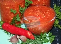 Хрін з помідорами на зиму. зиму