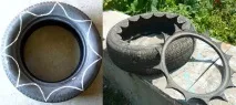 Як зробити клумби з покришок своїми руками фото та інструкція зробити