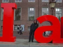 Напис - I amsterda Амстердам