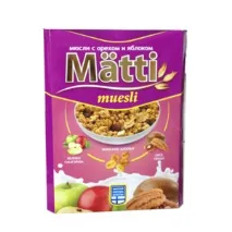 Мюслі Matti з горіхом і яблуком - «Смачні та корисні ласощі, які можна їсти в піст, а також мюслі