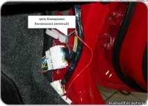 Nissan Note установка сигналізації, точки підключення Ніссан Ноут note