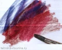 Пастелі зволоження пензлем, Уроки малювання, вчимося малювати, малюємо олівцем, гуашшю, олією пастелі