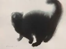 Приголомшливі акварельні коти, що вальяжно розпливаються по паперу коти