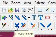Просте промальовування новорічної кульки в програмі Cross Stitch Professional Platinum новорічної