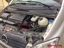 Перевірка рівня та долив рідини гідропідсилювача керма Mercedes-Benz Vito II W639 2003 рівня