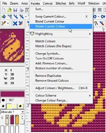 Просте промальовування новорічної кульки в програмі Cross Stitch Professional Platinum новорічної