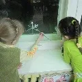 Малювання зимовий пейзаж на склі пейзаж