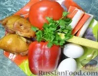 Рецепт Салат Смакота по-італійськи з куркою на по-італійськи
