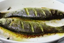 Сибас з базиліковою олією та часником, Picantecooking сибас