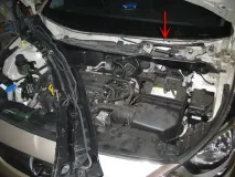 Зняття та встановлення підсилювача панелі приладів Hyundai Solaris зняття