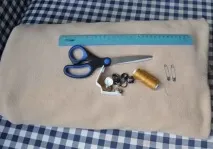 Сумочка-кошик із кісок - смужок флісу сумочка-кошик