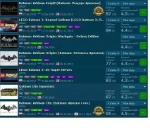 Всі частини гри "Batman" по порядку на PC - який повний список повний