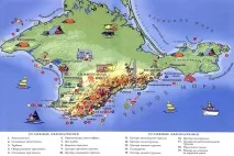 Детальна карта Криму - Відпочинок у Криму Криму