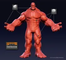 Створення ігрового персонажа Red Hulk, Soohar - Уроки з Фотошопа 3D графіки та фотографії ігрового