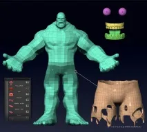 Створення ігрового персонажа Red Hulk, Soohar - Уроки з Фотошопа 3D графіки та фотографії персонажа