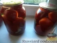 Мариновані помідорки з солодким перцем. помідорки