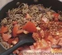 РецептНачос з м’ясом та помідорами на тортильї