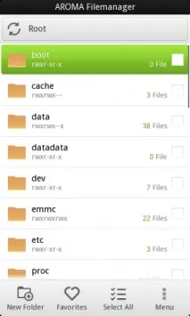 Як отримати доступ до файлів з рекавері за допомогою AROMA Filemanager aroma