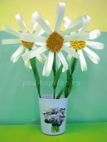 Ромашки з паперу своїми руками паперу
