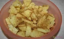 Курка з гарніром у рукаві. допомогою