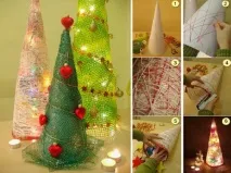 Новорічна ялинка своїми руками із різних матеріалів своїми