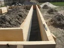 Опалубка для стрічкового фундаменту пристрою та встановлення фундаменту