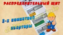Складання електричного щита для 3-кімнатної квартири 3-кімнатної