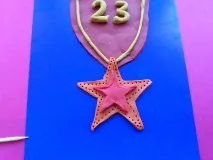 Листівка до 23 лютого із пластиліну - майстер клас дитячого виробу листівка